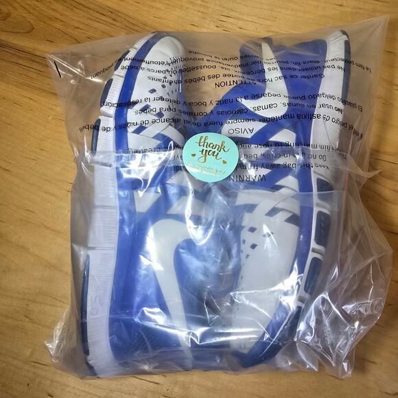 Nike Men's Training Lunar Woven Leather Trainers 579811-402 Blue/White Size 10 - Picture 7 of 8